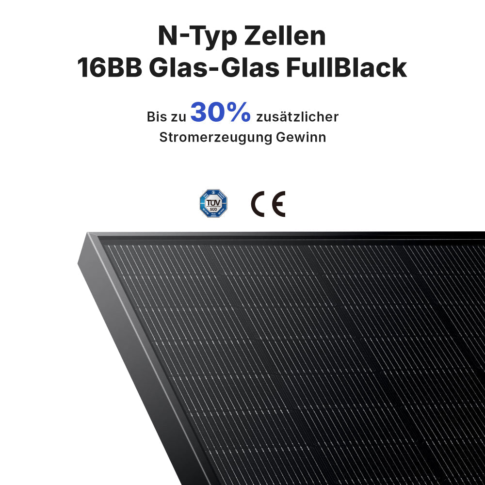 Indevolt Bifacial Monocrystalline Solar Panel (445W, 2-pack)